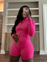 Load image into Gallery viewer, Sexy tight long-sleeved shorts two-piece suit