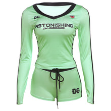 Load image into Gallery viewer, Printed Sexy V-Neck High Waist Leggings Set