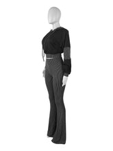 Load image into Gallery viewer, Hooded flared pants two piece suit