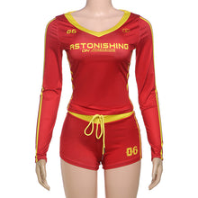 Load image into Gallery viewer, Printed Sexy V-Neck High Waist Leggings Set