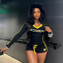 Load image into Gallery viewer, Printed Sexy V-Neck High Waist Leggings Set