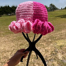 Load image into Gallery viewer, Adult lace beanie hat fashion and versatile ruffle pullover hat AE4147