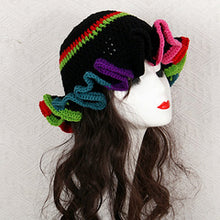 Load image into Gallery viewer, Adult lace beanie hat fashion and versatile ruffle pullover hat AE4147