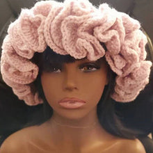 Load image into Gallery viewer, Adult lace beanie hat fashion and versatile ruffle pullover hat AE4147