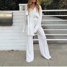 Load image into Gallery viewer, solid color drape pleated two-piece set AY3584