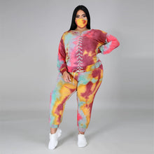 Load image into Gallery viewer, Tie-dye fashion long sleeve casual suit(AY1302)
