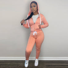 Load image into Gallery viewer, Plus velvet sports and leisure two-piece suit(AY1430)