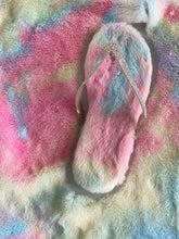 Load image into Gallery viewer, Flat-bottomed plush rhinestone slippers HPSD086