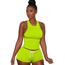 Load image into Gallery viewer, Yoga Sports Tank Top Shorts Set AY1071
