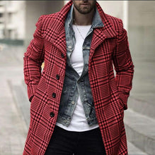 Load image into Gallery viewer, Hot selling men's plaid woolen coat(A11309)