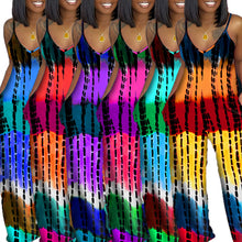 Load image into Gallery viewer, Printed deep V loose jumpsuit AY1130