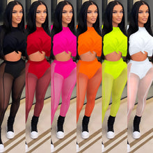 Load image into Gallery viewer, Sexy mesh sheer trousers two-piece set(AY1838)