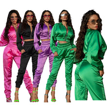 Load image into Gallery viewer, Zipper fashion sports two-piece suit(AY1576)
