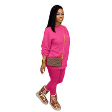 Load image into Gallery viewer, Solid color round neck thickened casual suit(AY1453)