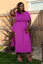 Load image into Gallery viewer, Plus size irregular slit two-piece set(AY1975)