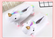 Load image into Gallery viewer, Hot-selling children's cute unicorn plush slippers(HPSD132)