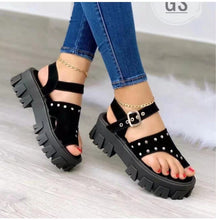 Load image into Gallery viewer, Thick bottom buckle high-heeled sandals HPSD211