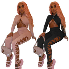 Load image into Gallery viewer, Sexy solid color zipper jumpsuit(AY1421)