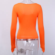 Load image into Gallery viewer, Sexy long-sleeved U-neck T-shirt(AY1293)