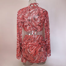 Load image into Gallery viewer, Fashion Print Four Piece Split Bikini(AY1743)