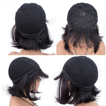 Load image into Gallery viewer, Human hair bob bangs natural wig(AH5038)