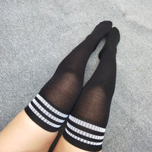 Load image into Gallery viewer, Rainbow striped over-the-knee long socks(AE4045)