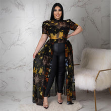 Load image into Gallery viewer, Plus size colorful yarn hollow dress top(AY1843)