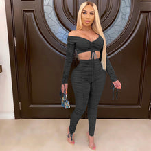 Load image into Gallery viewer, Sexy pleated breast wrap sexy suit AY1192