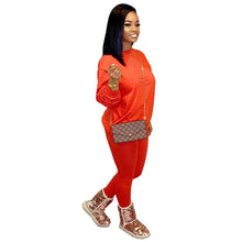 Load image into Gallery viewer, Solid color round neck thickened casual suit(AY1453)