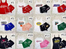 Load image into Gallery viewer, New print suspender shorts suit AY1050