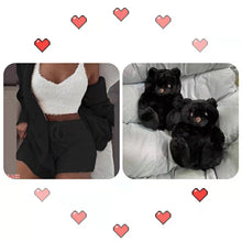 Load image into Gallery viewer, Three-piece +Teddy bear slipper set