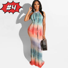 Load image into Gallery viewer, Tie dye print sexy long dress AY2021