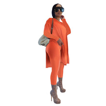 Load image into Gallery viewer, Solid color mid-length slit long-sleeved trousers suit(AY1297)