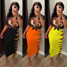 Load image into Gallery viewer, Sexy hollow solid color skirt AY1887