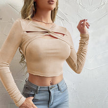 Load image into Gallery viewer, Sexy Cutout Slim Fit Long Sleeve T-Shirt(AY1674)