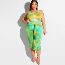 Load image into Gallery viewer, Tie-dye printed tight hip lift suit AY1199