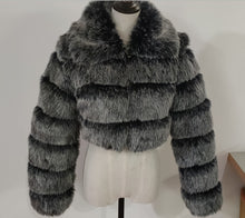 Load image into Gallery viewer, Hot sale lapel faux fur short coat(AY1356)