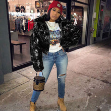 Load image into Gallery viewer, Bright color stand collar short cotton jacket(A11262)