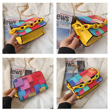 Load image into Gallery viewer, Color matching chain small square bag AB2029