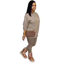 Load image into Gallery viewer, Solid color round neck thickened casual suit(AY1453)