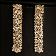 Load image into Gallery viewer, Luxury golden rhinestone necklace earring set(AE4076)