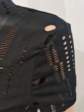 Load image into Gallery viewer, Fashion Ripped Short Sleeve Shorts Two Piece Set(AY1804)