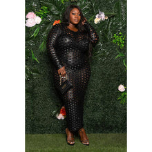 Load image into Gallery viewer, Shiny Round Neck Long Sleeve Dress AY1711