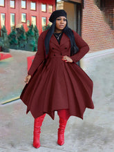 Load image into Gallery viewer, Double-breasted lapel collar trench coat long coat(AY1470)