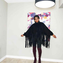 Load image into Gallery viewer, Solid color long-sleeved fringed top(AY1473)