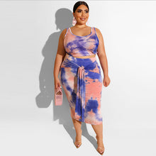 Load image into Gallery viewer, Tie-dye printed tight hip lift suit AY1199