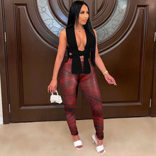 Load image into Gallery viewer, Hot sale sexy wrap chest print trousers set(AY1857)