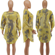 Load image into Gallery viewer, Fashion Print Tie Dye Dress (with Waist Bag)AY1785
