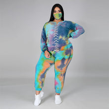Load image into Gallery viewer, Tie-dye fashion long sleeve casual suit(AY1302)