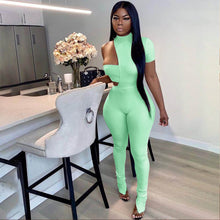 Load image into Gallery viewer, Three-piece suit of asymmetrical wrapped chest and split trousers AY1176